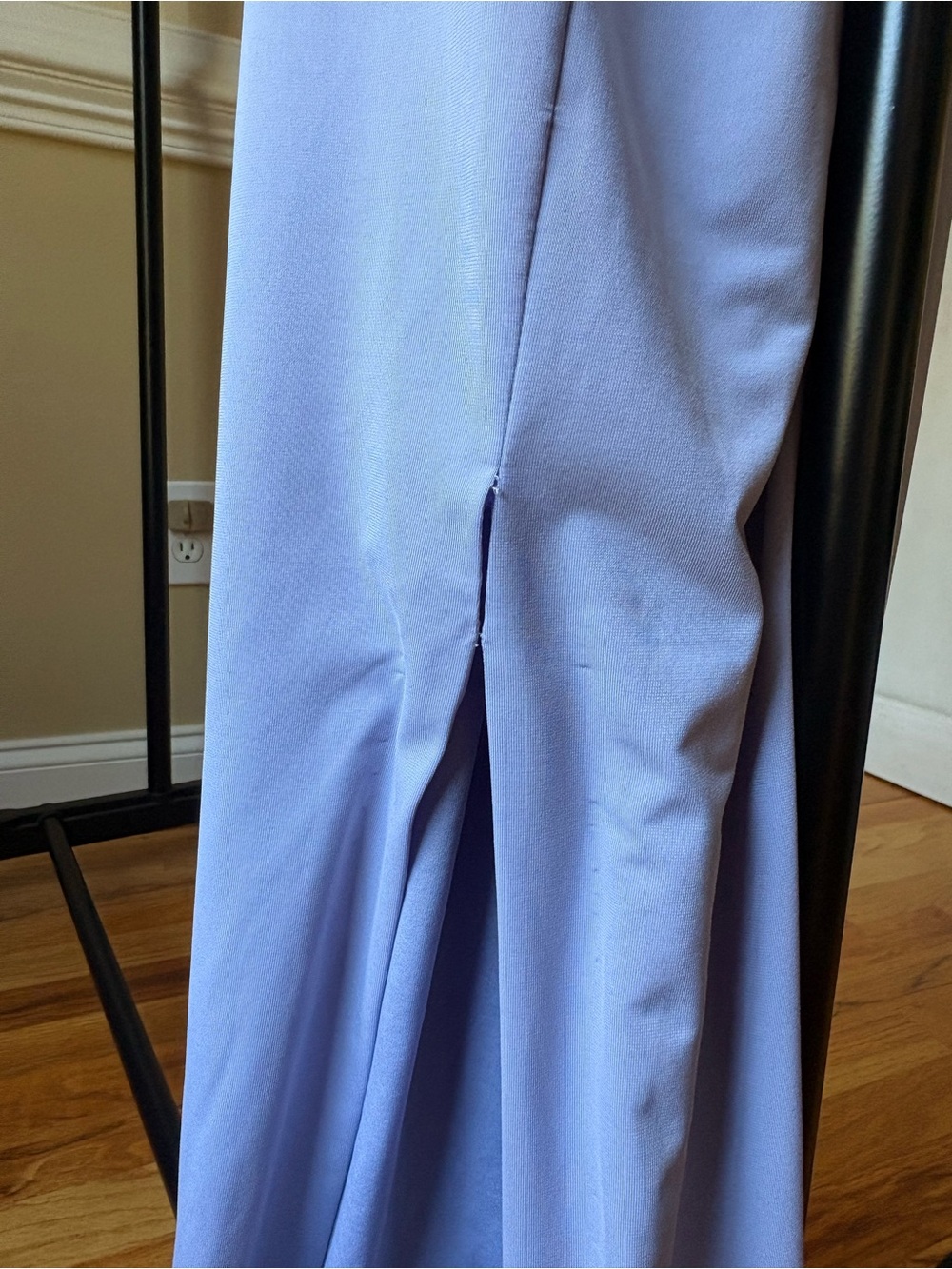 Zara Light Lavender Ruched Maxi Dress - Picture 6 of 7